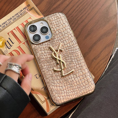 Saint Crocodile Leather Pattern iPhone Case