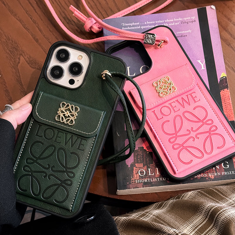 Loe Crossbody Gold Logo iPhone Case