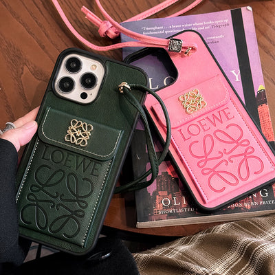 Loe Crossbody Gold Logo iPhone Case