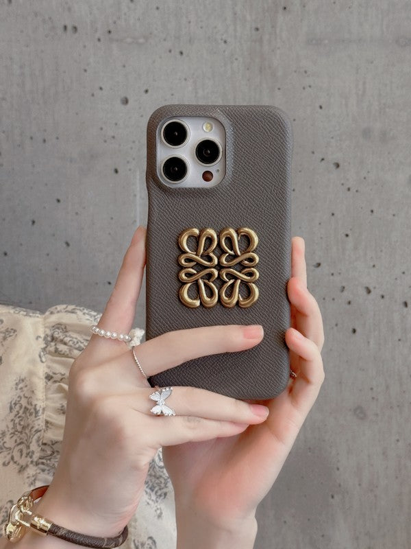 Loe Leather Color iPhone Case