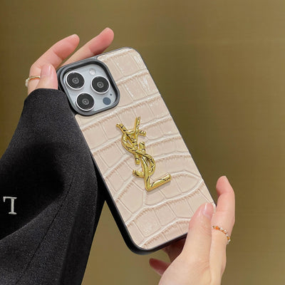 Saint Crocodile Leather Pattern iPhone Case