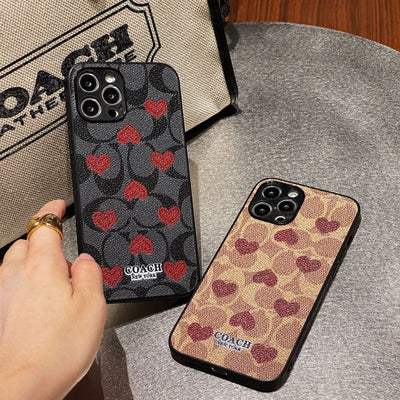 Coa Heart Leather iPhone Case