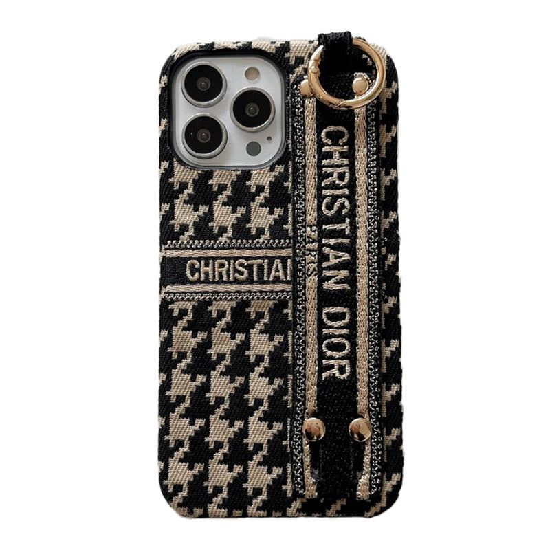 CD Houndstooth Wristband iPhone Case