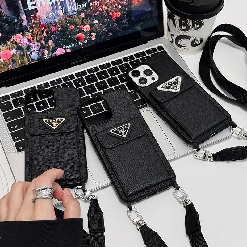 Pra Crossbody Leather iPhone Case