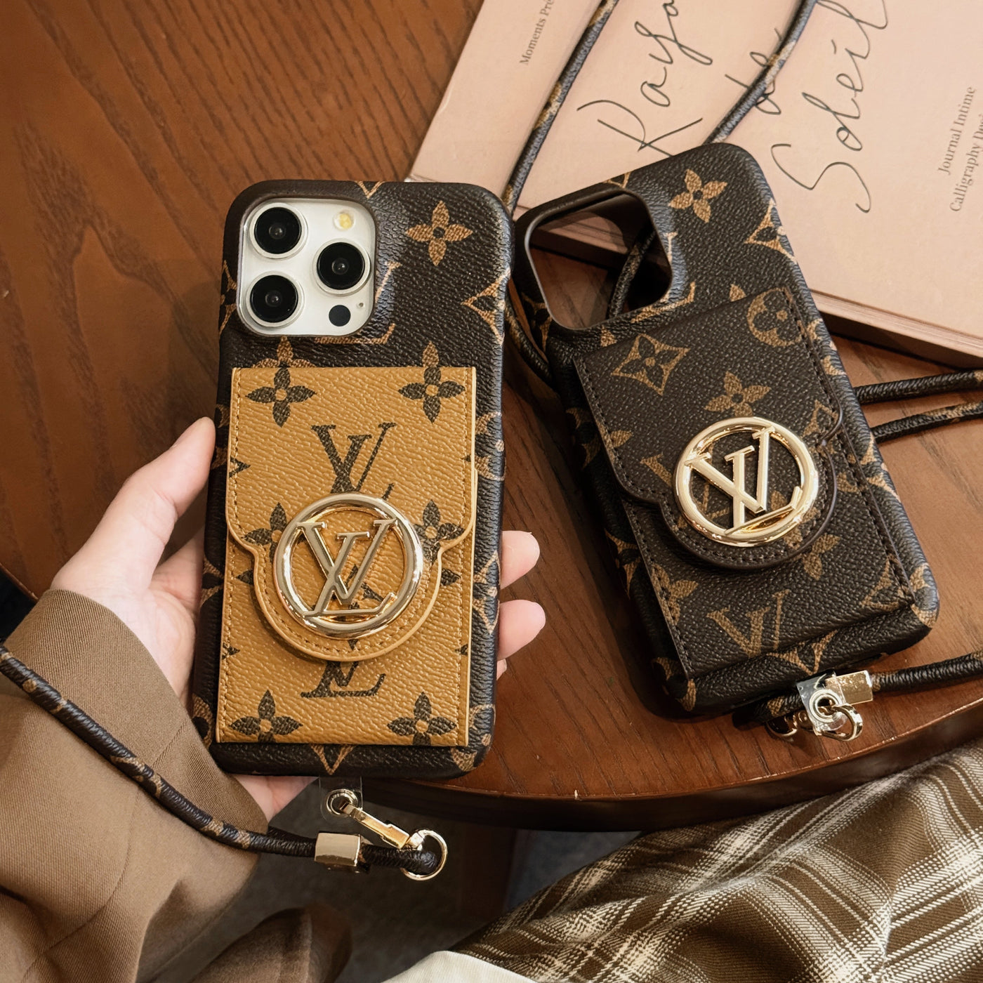 Louis Card Holder Chain iPhone Case