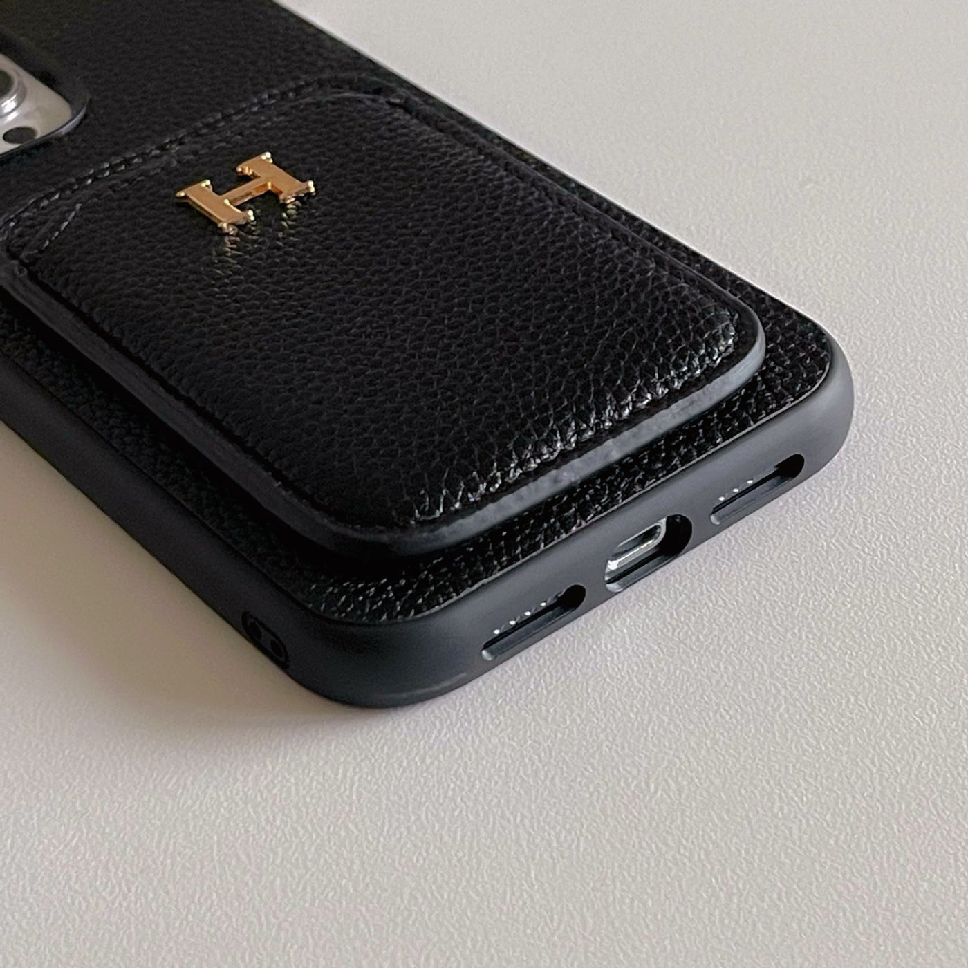 H Color Leather iPhone Case