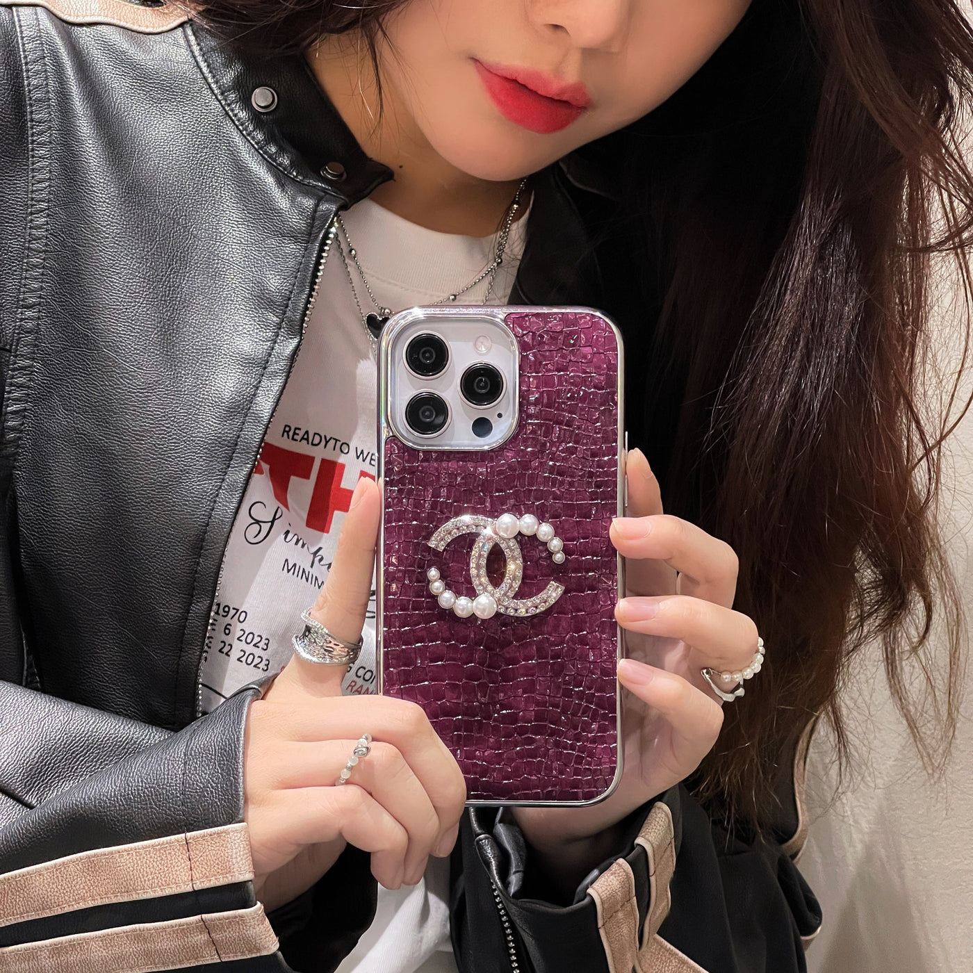 iPhone Case - Chanel Crocodile Leather Pattern Case