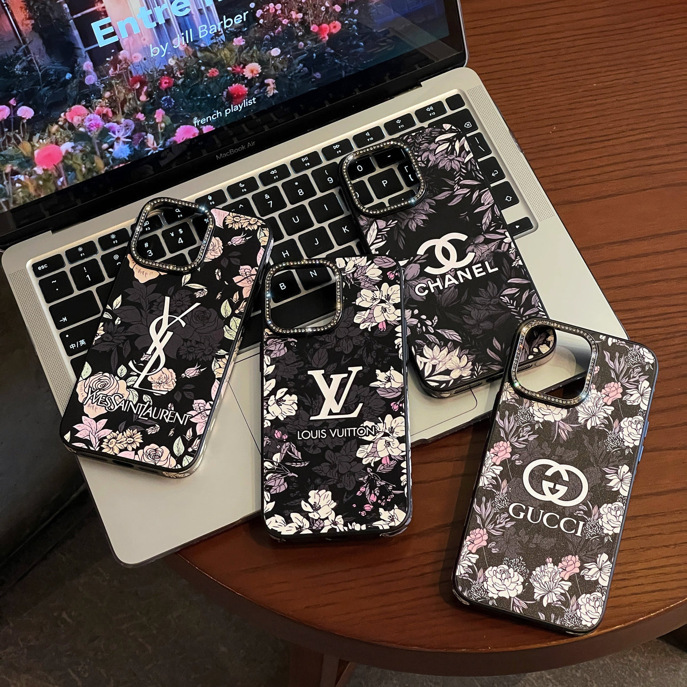 CC Black Flower iPhone Case