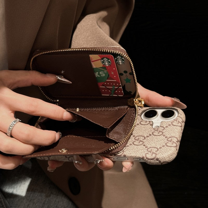 Lou GG Gold Logo Cardbag iPhone Case