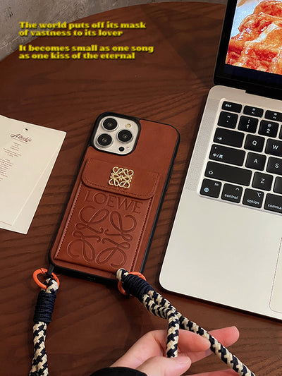 Loe Card Holder Crossbody iPhone Case