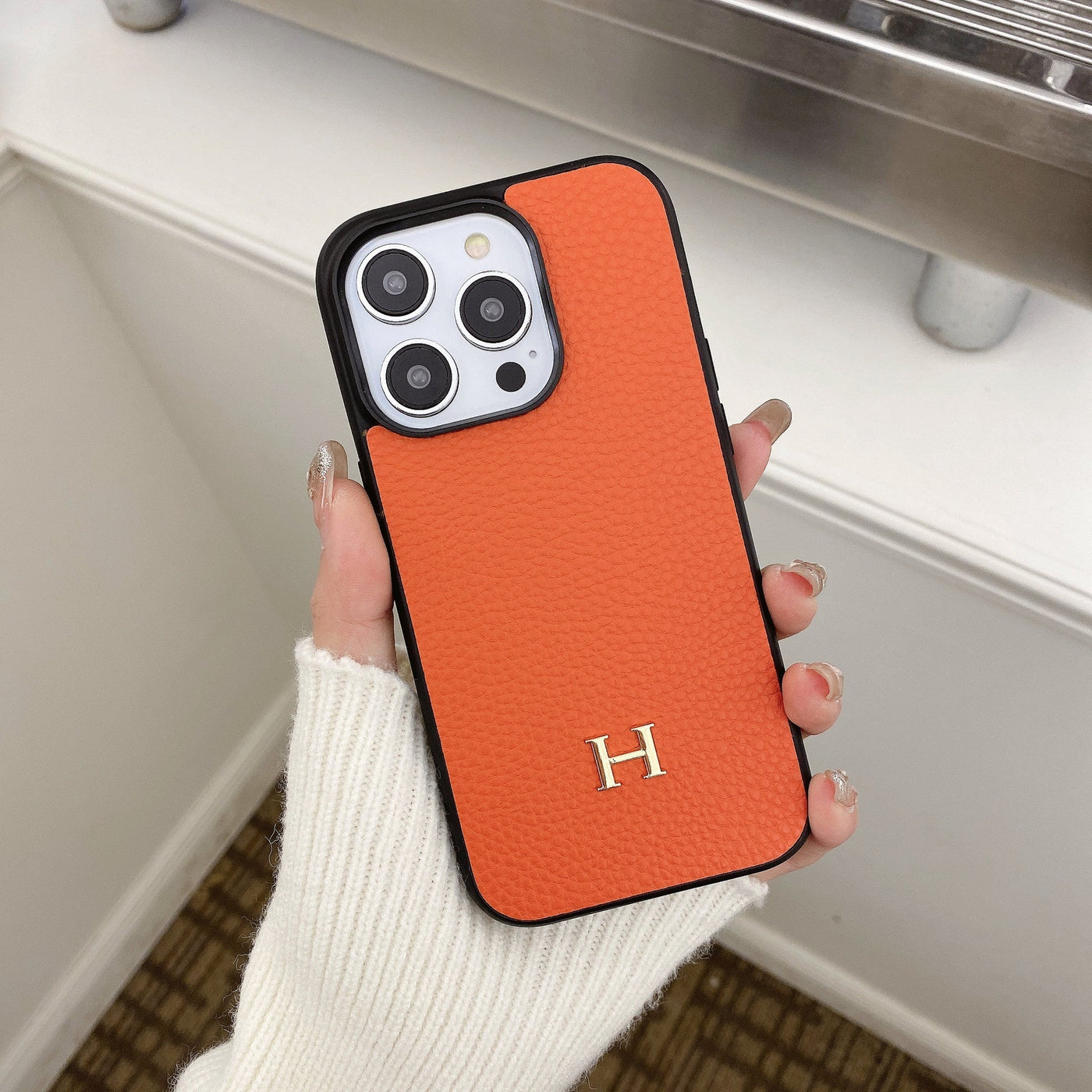 H Leather iPhone Case