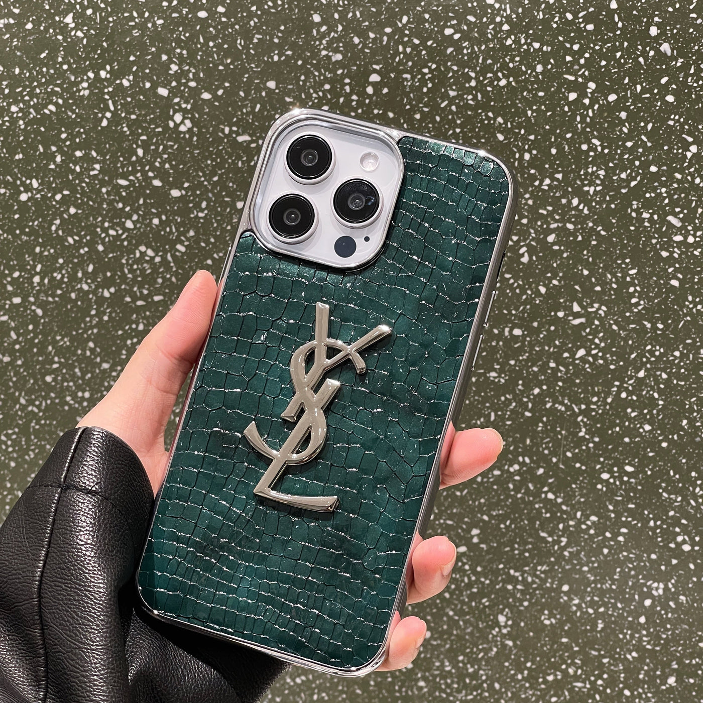 Saint Crocodile Leather Pattern iPhone Case