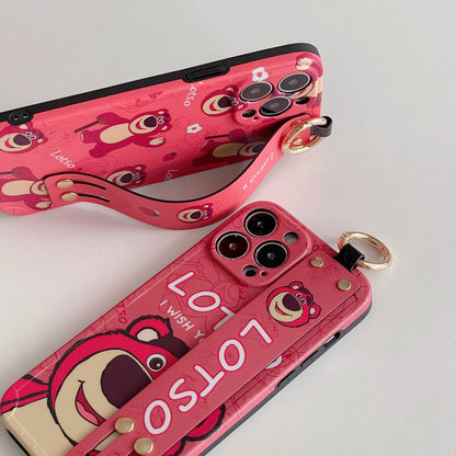 Lotso Pink Bear Wristband iPhone Case