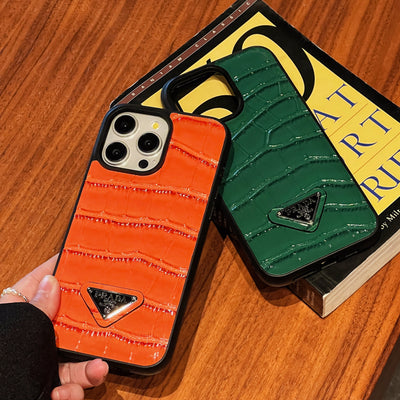 Pra Crocodile Leather Pattern iPhone Case