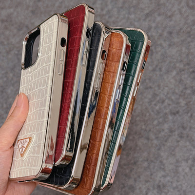 Pra Crocodile Leather Pattern iPhone Case