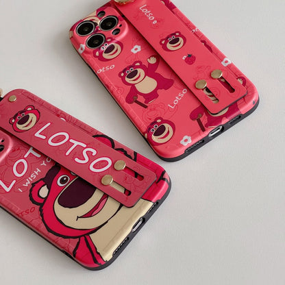 Lotso Pink Bear Wristband iPhone Case