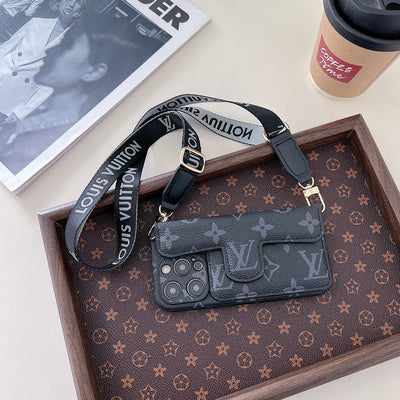 Louis Side Card Holder Crossbody iPhone Case