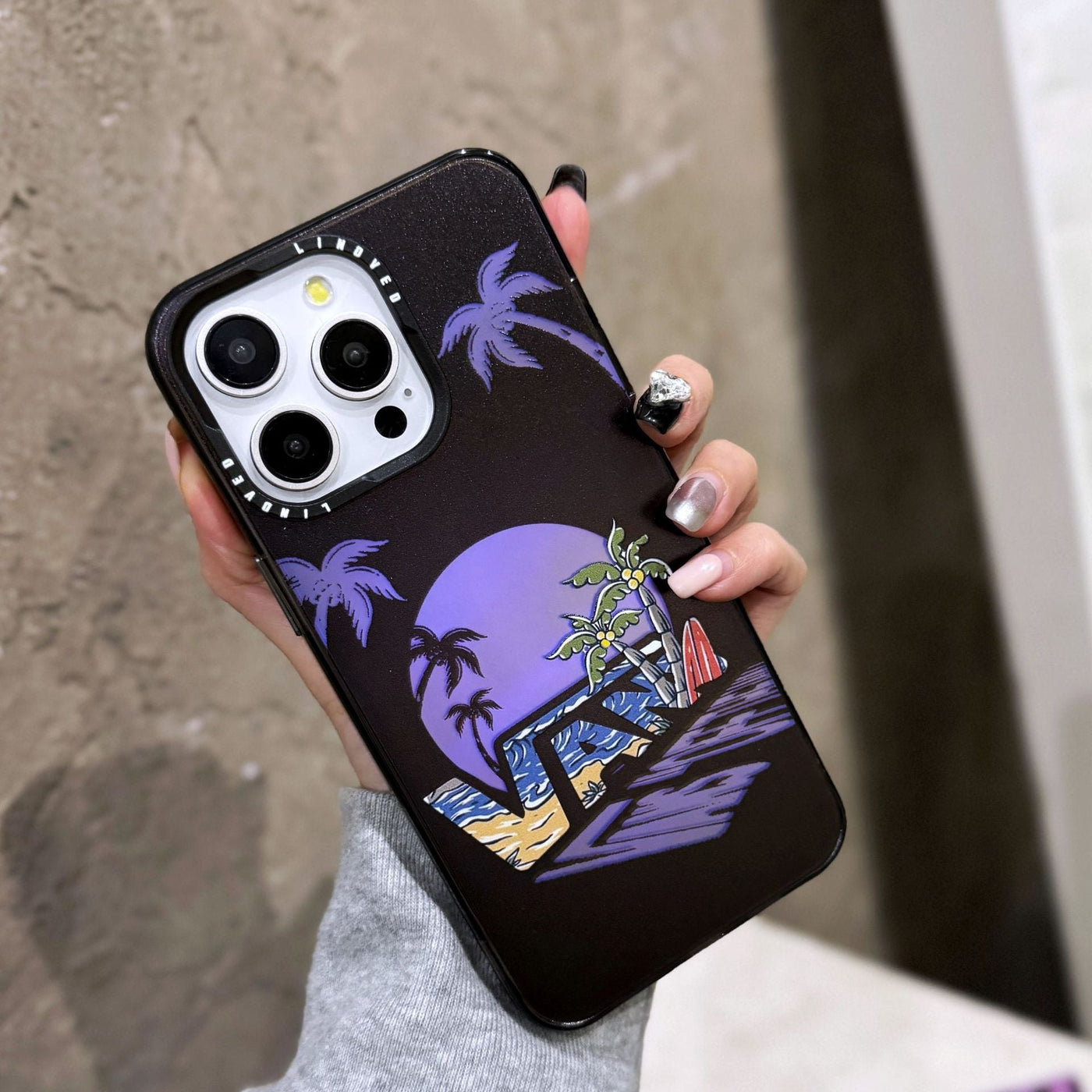 V Purple iPhone Case