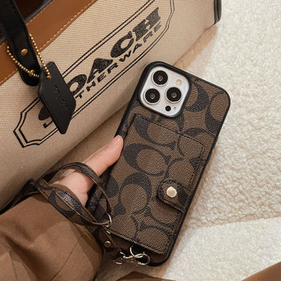 Coa Card Bag Leather Chain iPhone Case