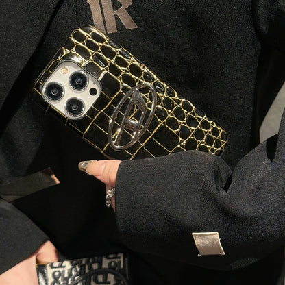 Dies Crocodile Pattern Leather iPhone Case