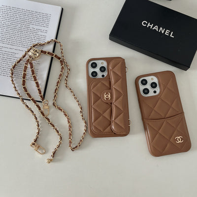 CC Leather Chain iPhone Case