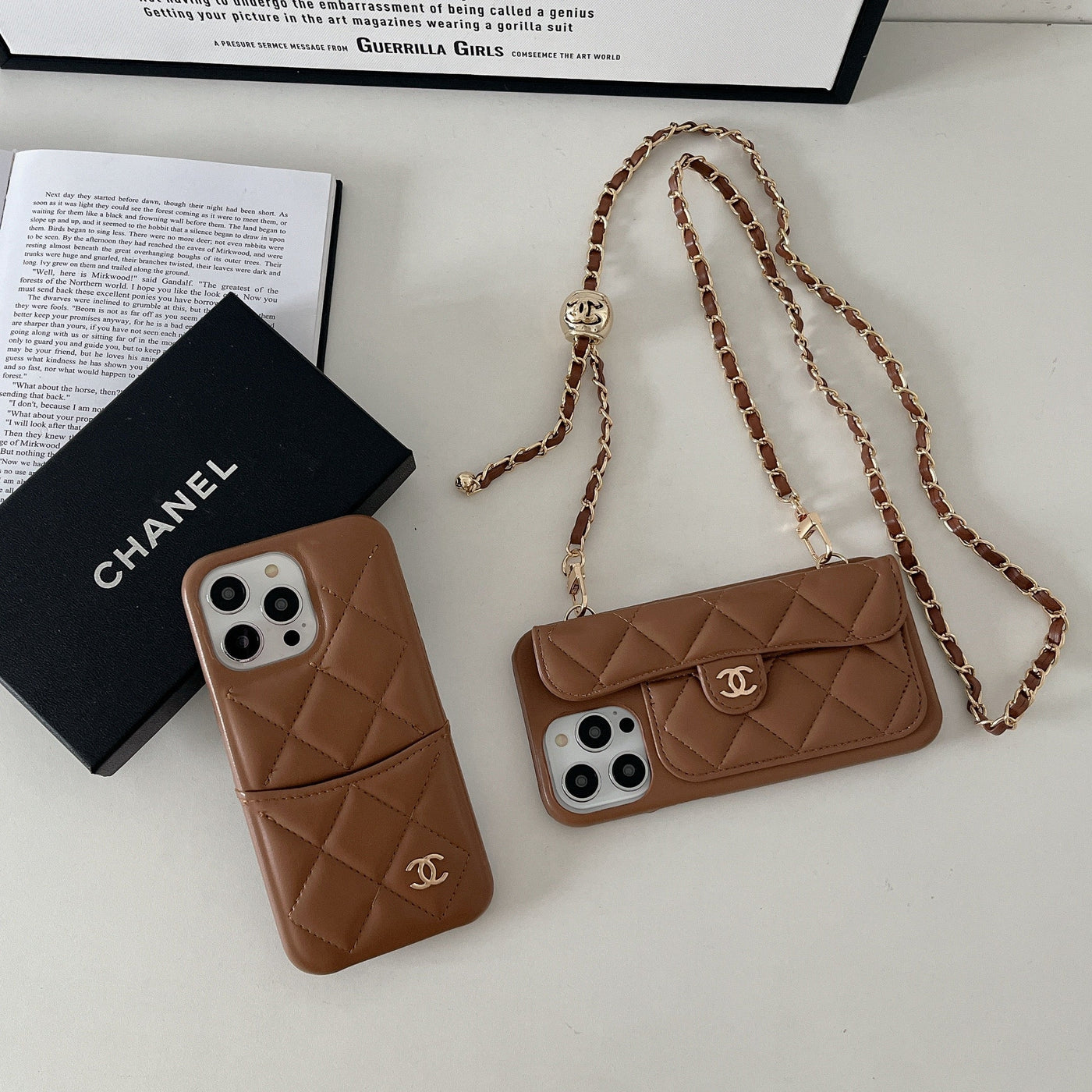 CC Leather Chain iPhone Case