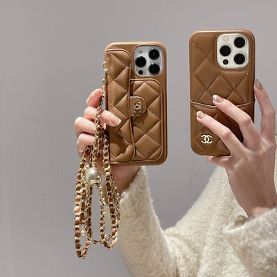 CC Leather Chain iPhone Case