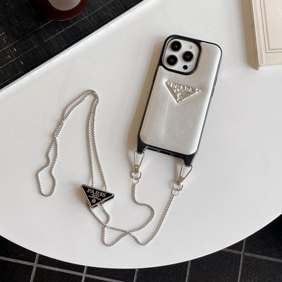 Pra Leather Crossbody iPhone Case