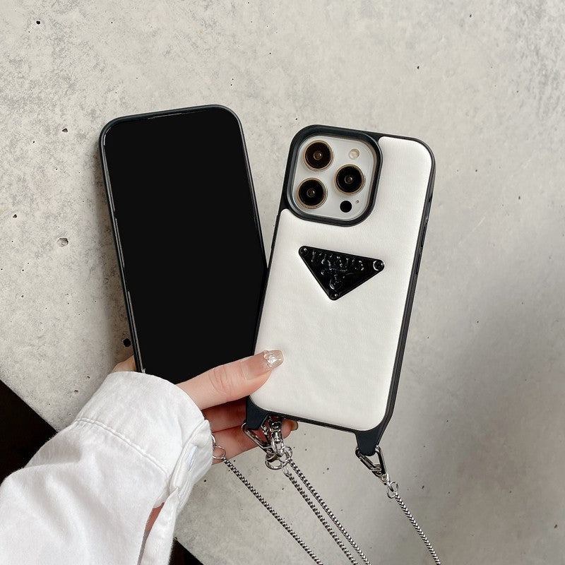 Pra Leather Crossbody iPhone Case