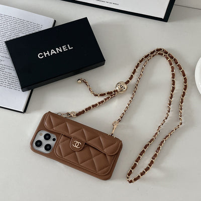 CC Leather Chain iPhone Case