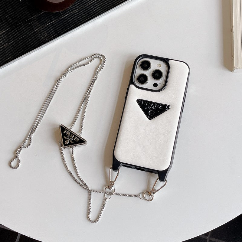 Pra Leather Crossbody iPhone Case