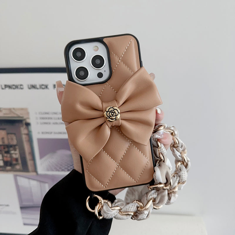 CC Crossbody Scarves Leather iPhone Case