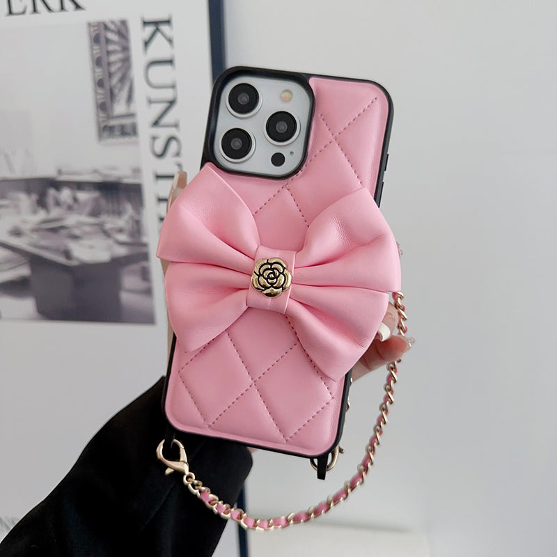 CC Crossbody Scarves Leather iPhone Case