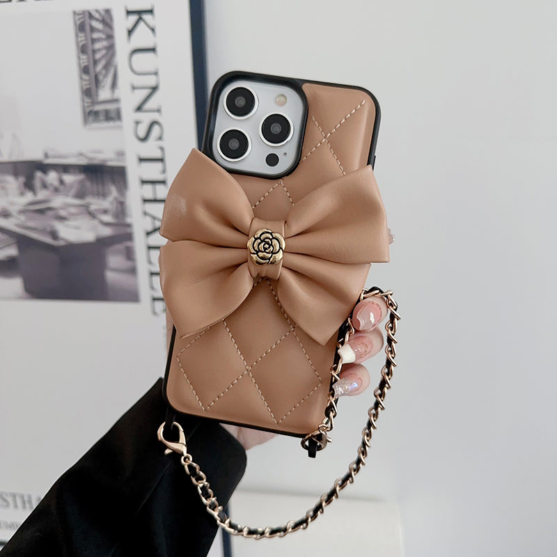 CC Crossbody Scarves Leather iPhone Case