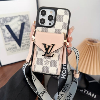 Louis Card Bag Five Color Chain iPhone Case