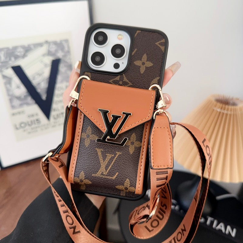 Louis Card Bag Five Color Chain iPhone Case