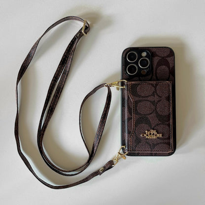 Coa Classic Color Card Bag Chain iPhone Case