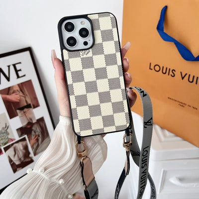 Louis Black & White Crossbody iPhone Case