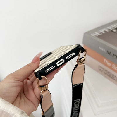 Louis Black & White Crossbody iPhone Case