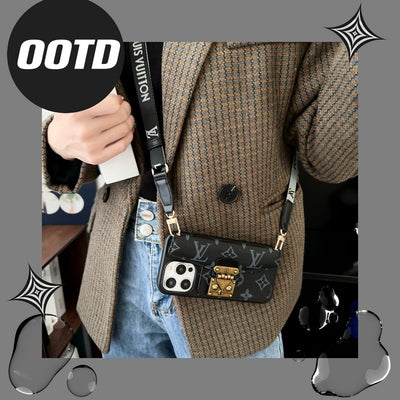 Louis Lock Card Bag Crossbody Chain iPhone Case