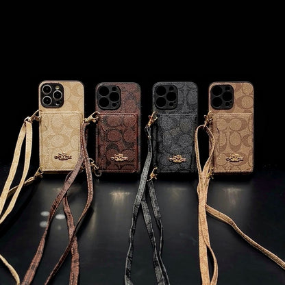 Coa Classic Color Card Bag Chain iPhone Case