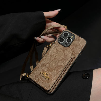 Coa Classic Color Card Bag Chain iPhone Case