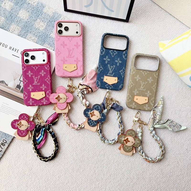 Louis Color Series Denim Scarf iPhone Case