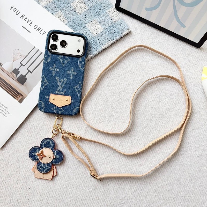 Louis Color Series Denim Crossbody iPhone Case