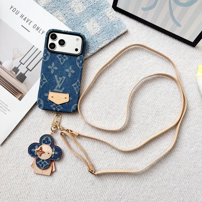 Louis Color Series Denim Crossbody iPhone Case