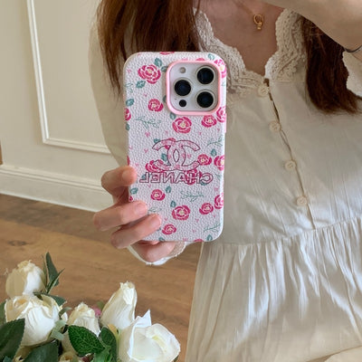 CC Flower Leather iPhone Case