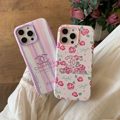 CC Flower Leather iPhone Case