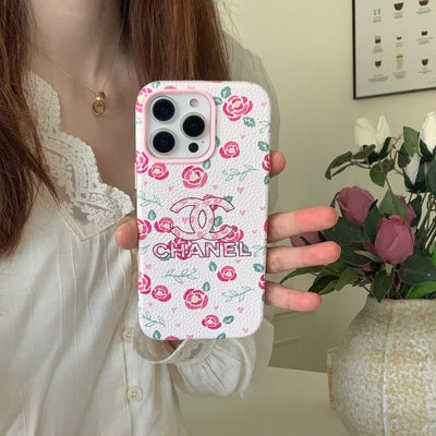 CC Flower Leather iPhone Case