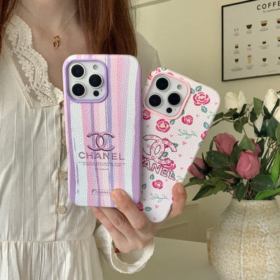 CC Flower Leather iPhone Case