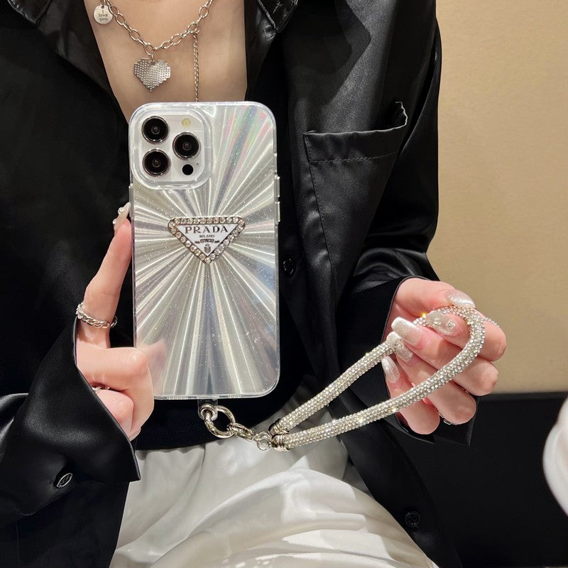 Pra Silver Color Hand Chain iPhone Case